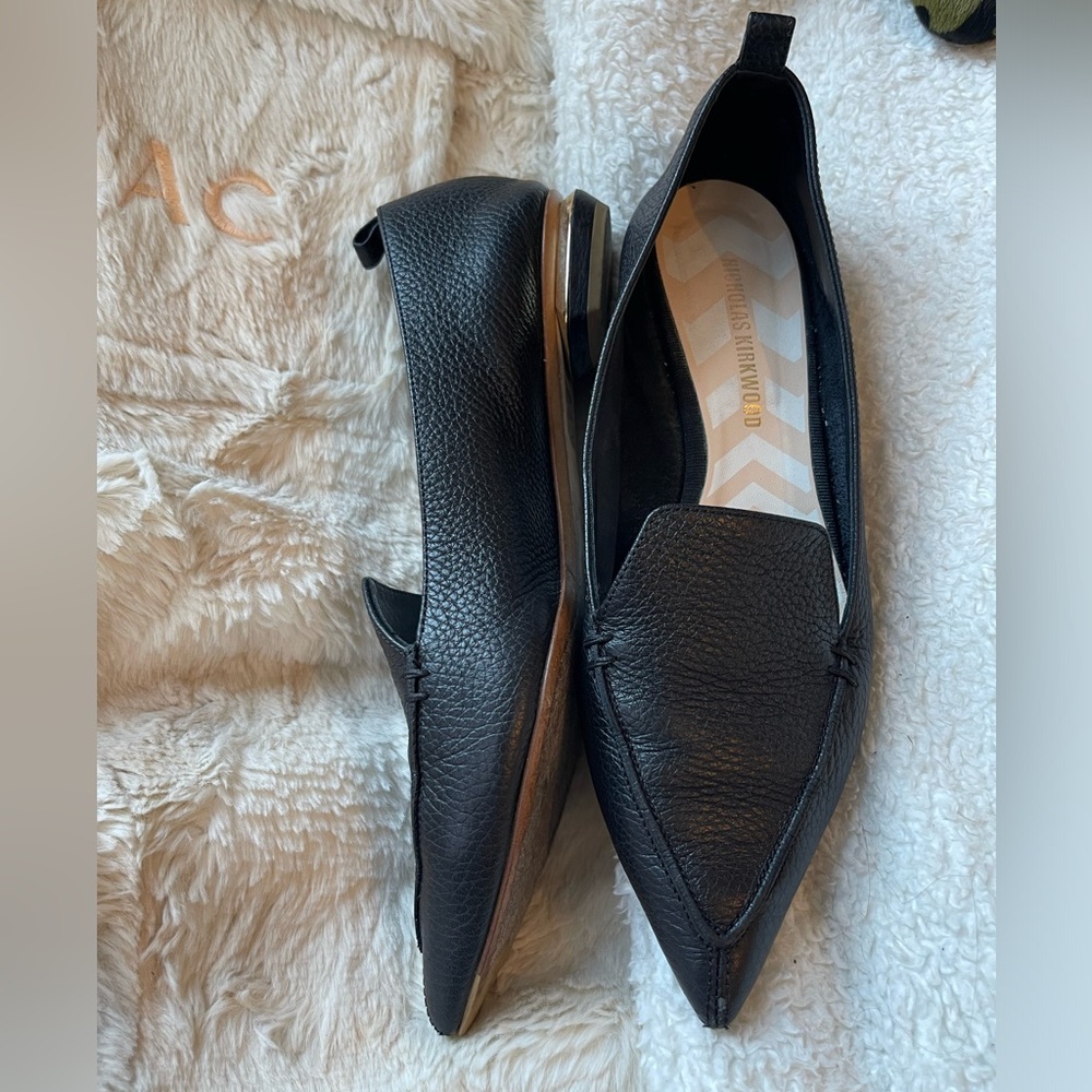 Nicholas Kurkwood Vero cuoio flats pointy shoe size 38 1/2
